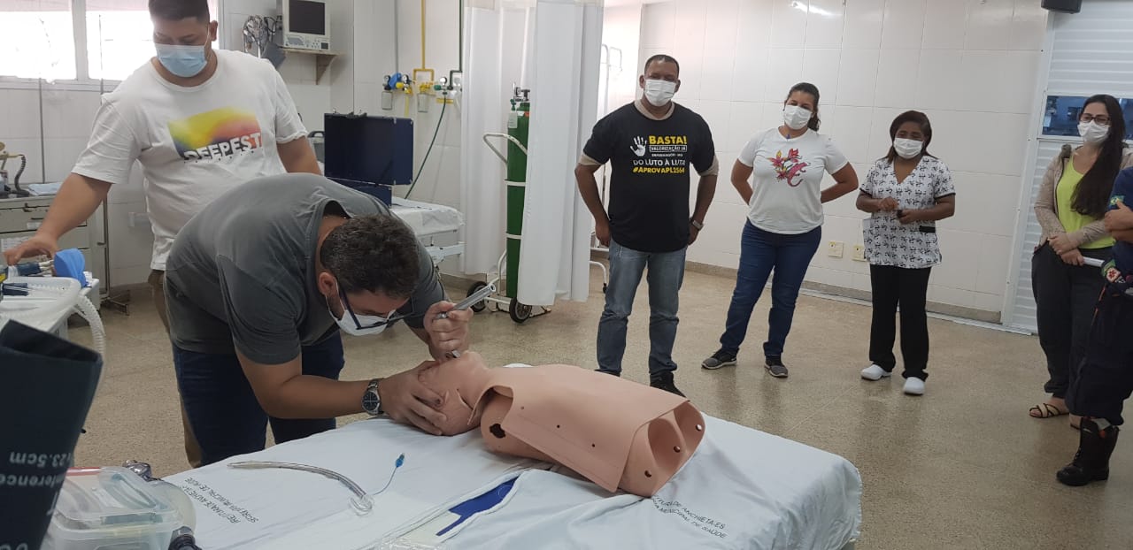 Capa da notícia Profissionais do PA e do Hospital do Mepes participam de capacitação