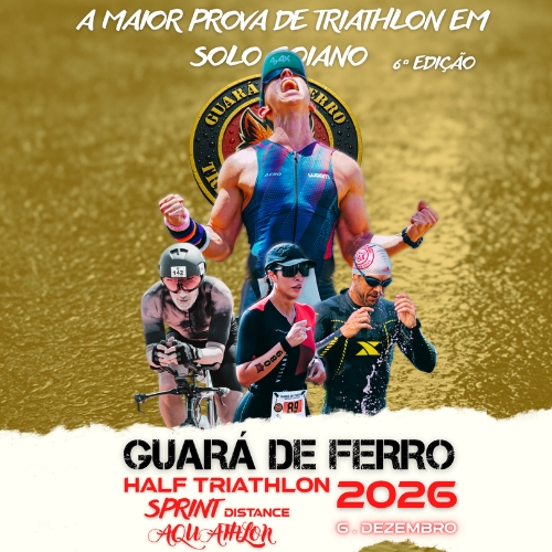 Banner do Evento Half Triathlon Guará de ferro - 2026