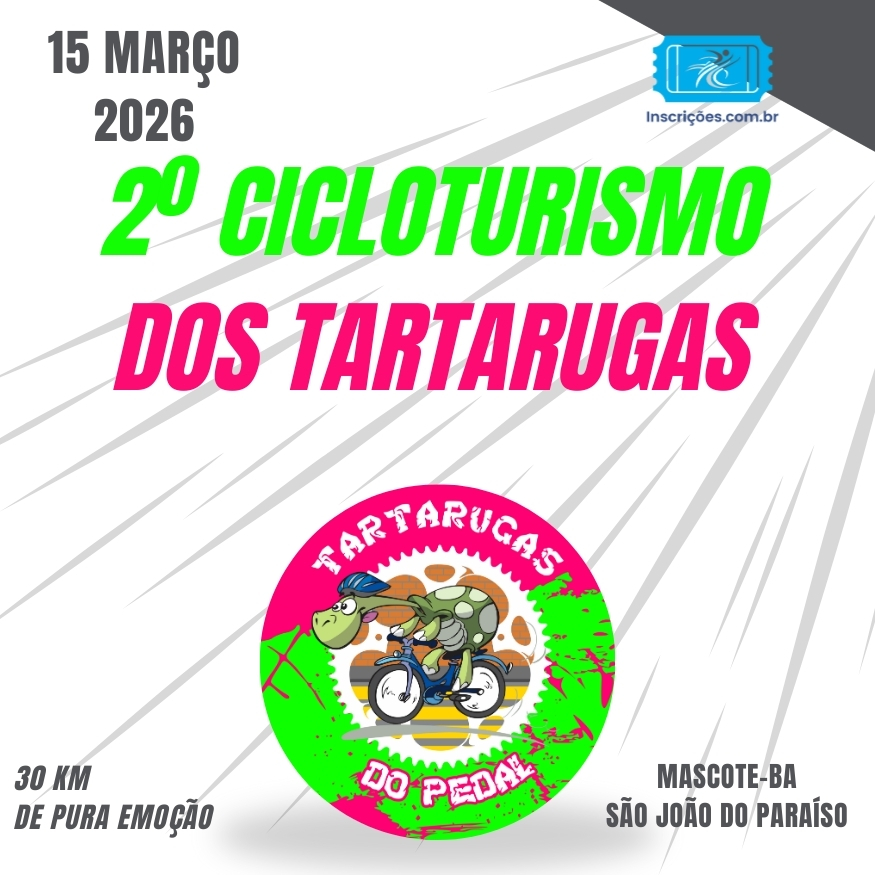 Banner do Evento 2º Cicloturismo dos Tartarugas do Pedal 