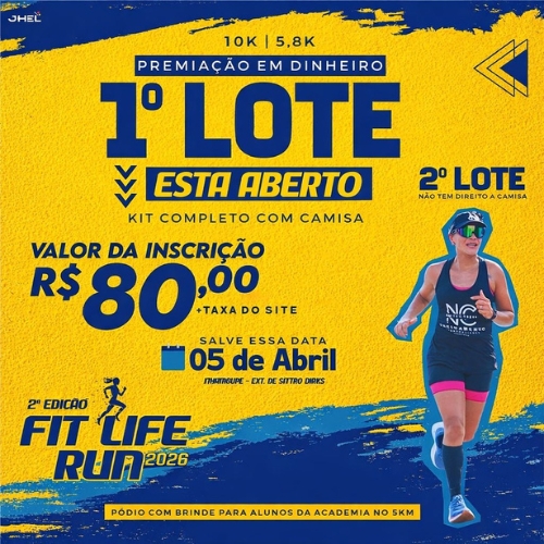 Banner do Evento 2º Fit Life Run 