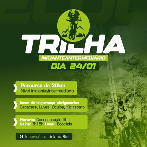 Banner do Evento Trilha Ecociiclo Iniciante - Intermediario