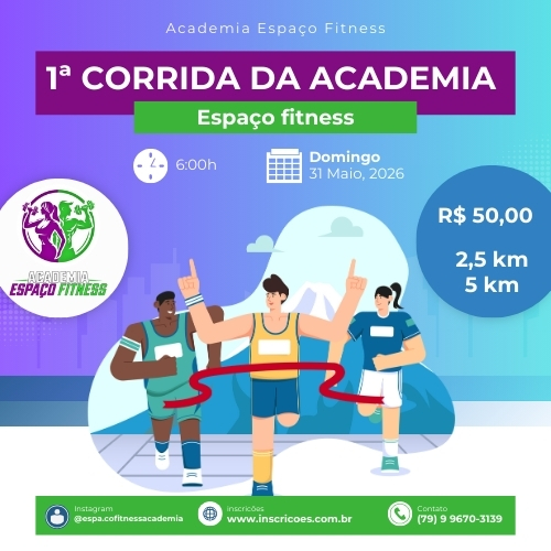 Foto do evento 1ª Corrida da Academia Espaço fitness