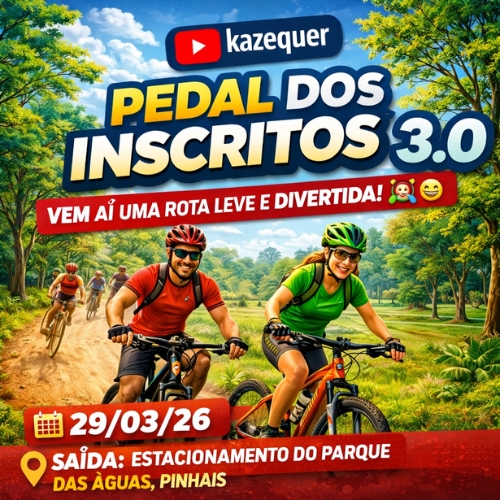 Banner do Evento Pedal dos Inscritos 3.0 - Marcelo Kazequer