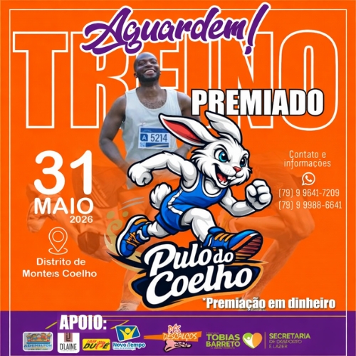 Banner do Evento Treino Premiado - Pulo do Coelho 