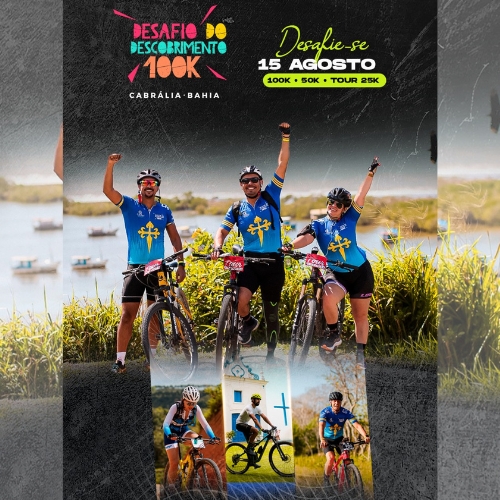 Banner do Evento Desafio do Descobrimento 100K - Sta. Cruz de Cabrália - 2026