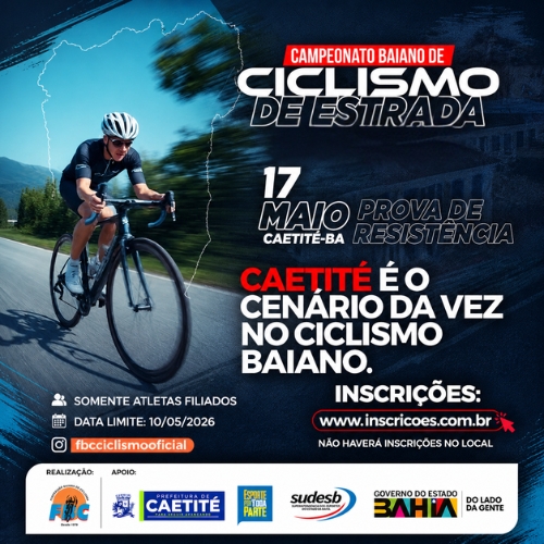 Banner do Evento ESTRADA - Campeonato Baiano de Ciclismo 