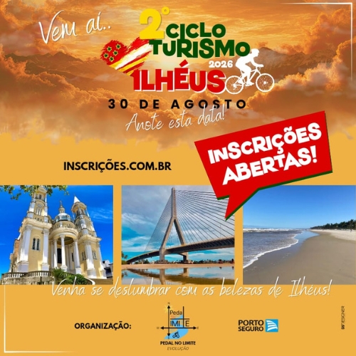 Banner do Evento 2° Cicloturismo de Ilhéus