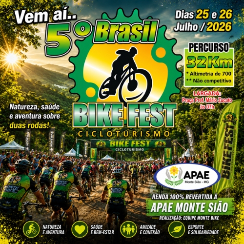 Banner do Evento 5º Brasil Bike Fest - Cicloturismo 