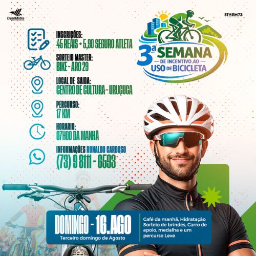 Banner do Evento 3ª Semana de Incentivo ao Uso de Bicicleta - 2026