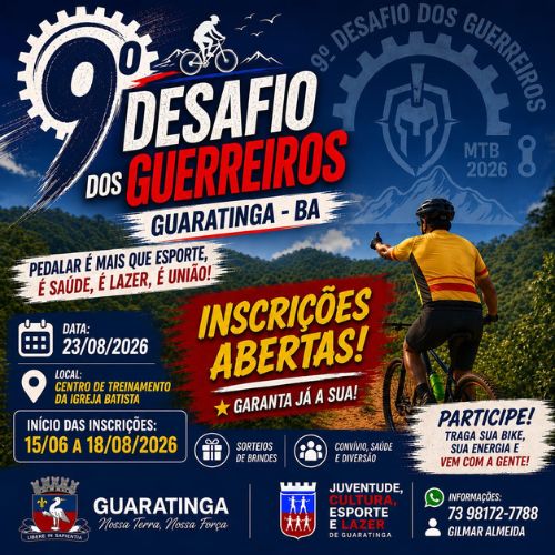 Banner do Evento 9º Desafio dos Guerreiros - 2026