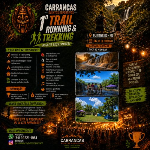 Banner do Evento 1º Trail Running & Trekking Toca do Mico - 2026