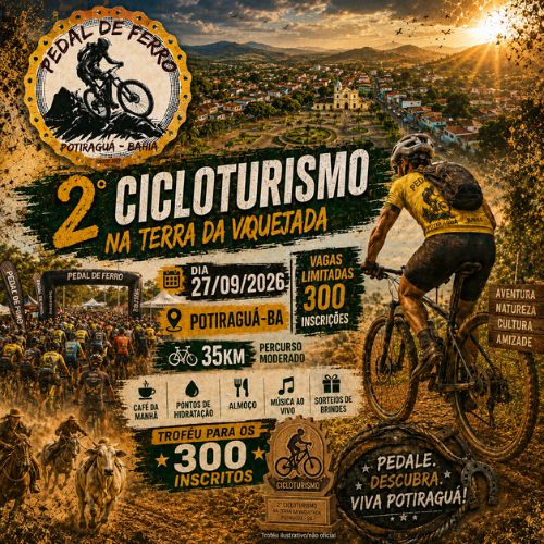 Banner do Evento 2º Cicloturismo na Terra da Vaquejada - 2026