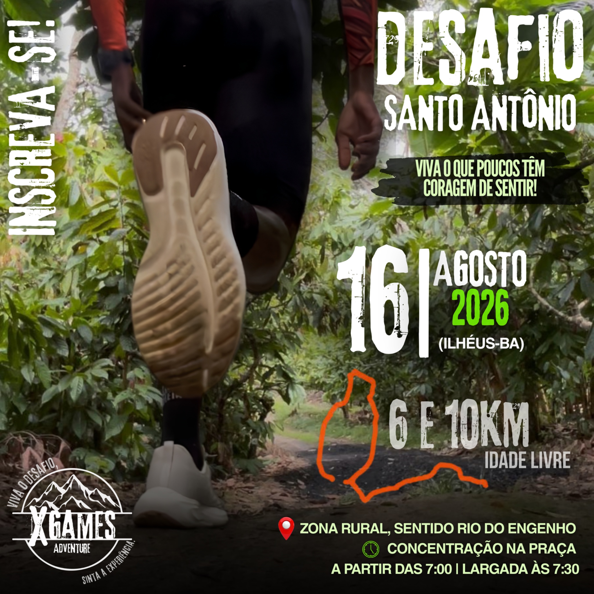 Banner do Evento 2ª X-GAMES ADVENTURE - Desafio Santo Antônio - Trail Run 
