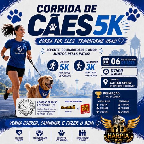 Banner do Evento 1º Corrida de Cães - 5K 