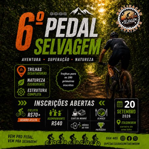 Banner do Evento 6º Pedal Selvagem - 2026
