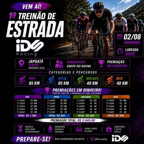 Foto do evento 1º Treinão de Estrada IDS Racing 