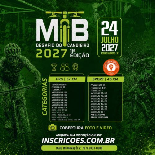 Banner do Evento Desafio do Candieiro - 11 anos - MTB - 2027