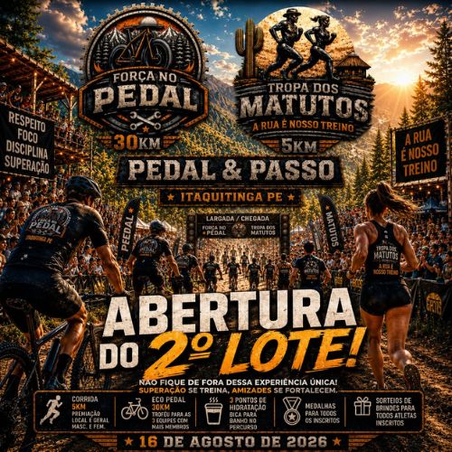 Banner do Evento 1º Pedal e Passo - 2026