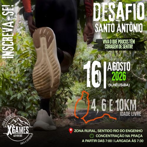 Banner do Evento 2ª X-GAMES ADVENTURE - Desafio Santo Antônio - Trail Run
