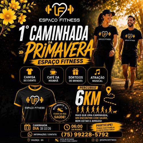 Banner do Evento 1ª Caminhada da Primavera - 2026