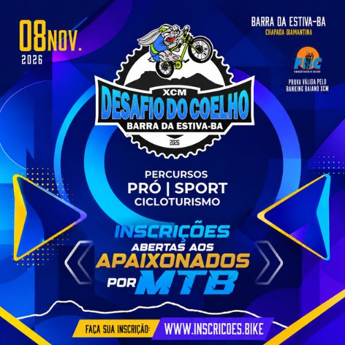 Banner do Evento XCM Desafio do Coelho - 2026