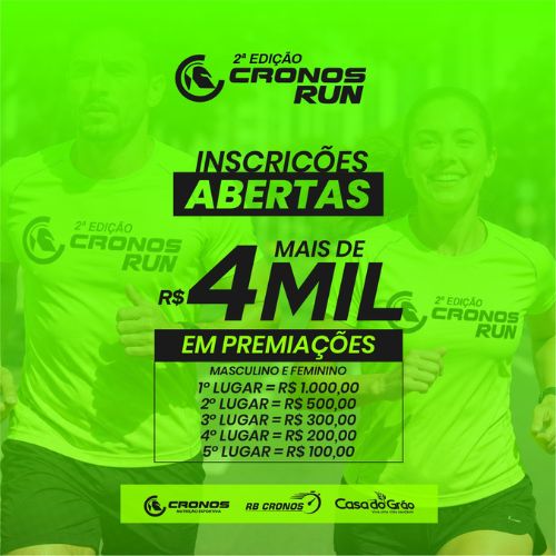 Banner do Evento Cronos RUN - 2026 