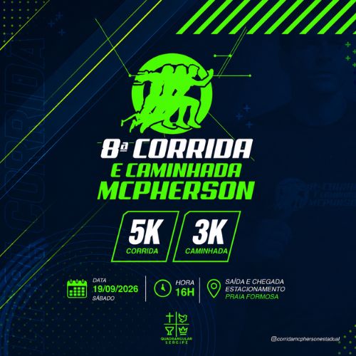 Banner do Evento 8ª Corrida e Caminhada MCPHERSON - 2026