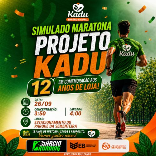 Banner do Evento Simulado Maratona Projeto KADU - 2026