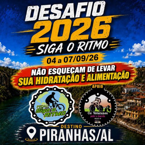 Banner do Evento Desafio Siga o Ritmo - Piranhas 