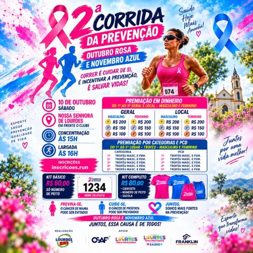 Banner do Evento 2ª Corrida da Prevenção - 2026