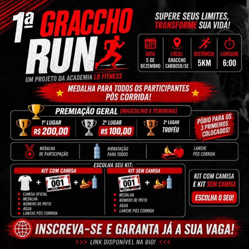 Foto do evento 1ª Graccho Run - 2026 - Um Projeto da Academia Ld Fitness