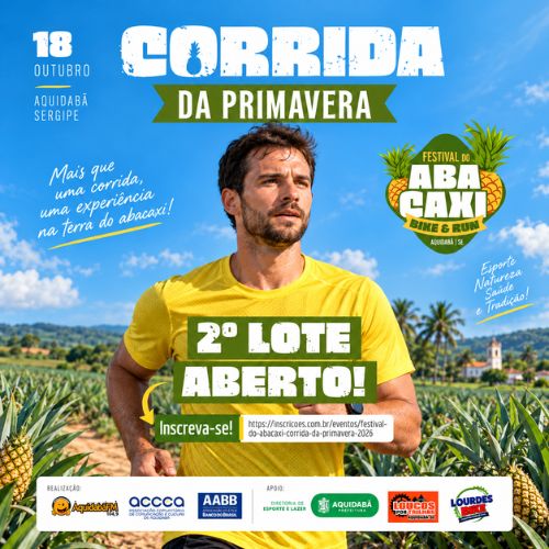 Banner do Evento Festival do Abacaxi - Corrida da Primavera - 2026