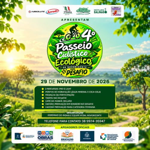 4º Passeio Ciclísticos de Novorizonte com Desafio - 2026