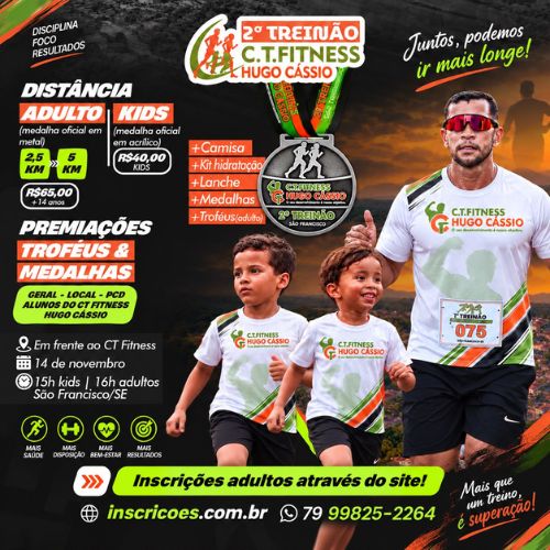 Banner do Evento 2º Treinão CT FITNESS Hugo Cássio - 2026