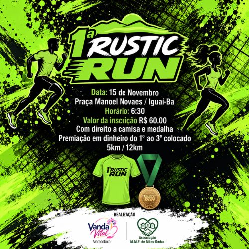 Banner do Evento 1ª Corrida Rustic Run - 2026
