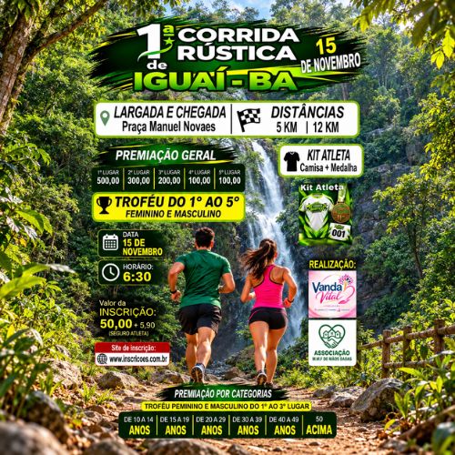 Foto do evento 1ª Corrida Rústica de Iguaí - 2026