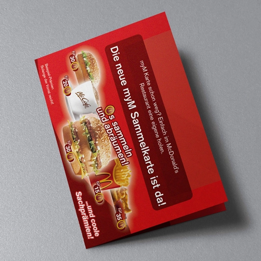 McDonal's Germany loyalty program swipecard flyer