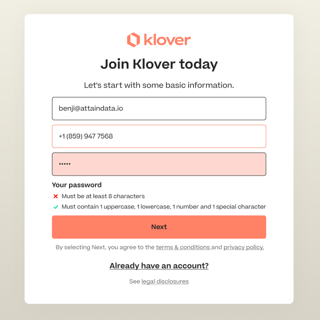 Klover Onboarding 2