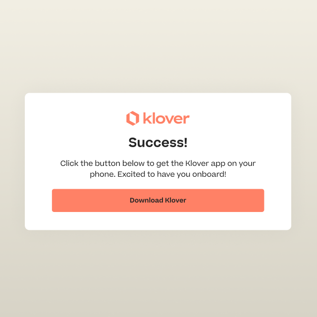 Klover Onboarding 4