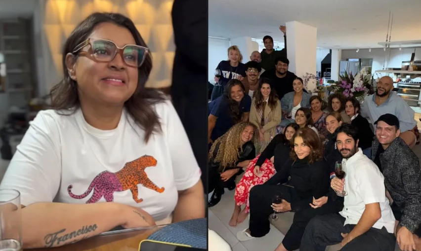 Preta Gil com amigos e família (Foto: Montagem/ Reprodução/Instagram)
