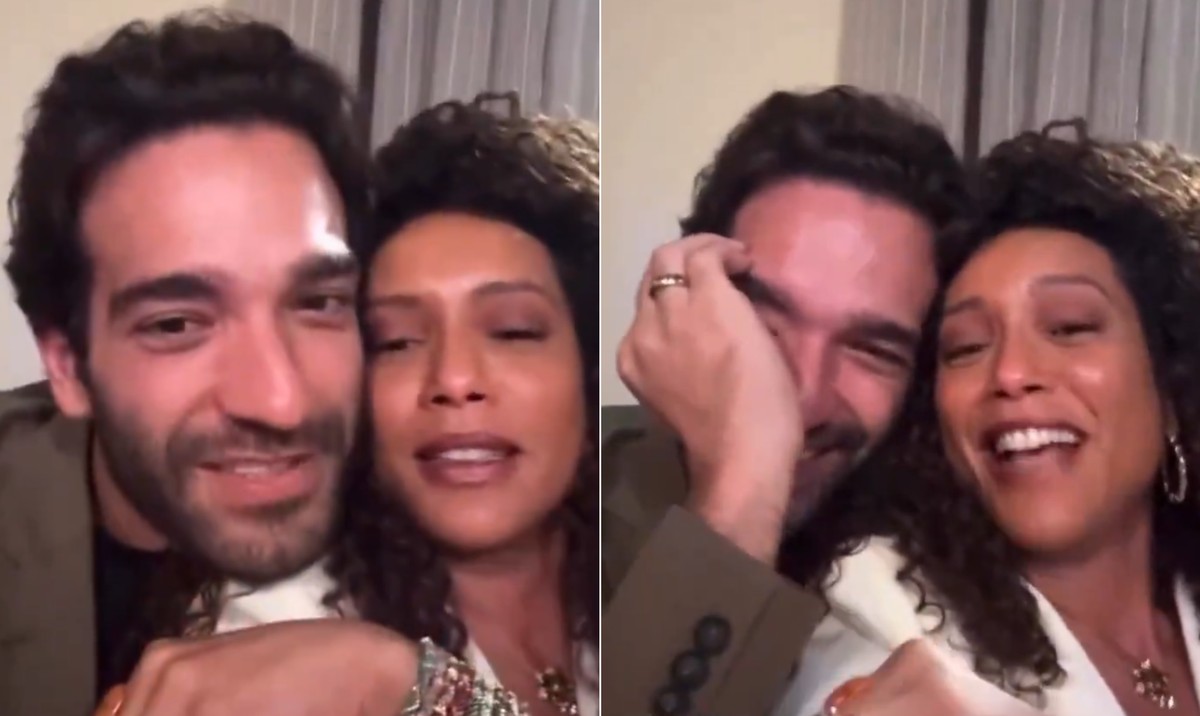 Taís Araujo e Humberto Carrão comentam memes sobre 'cabeção' e reações divertidas