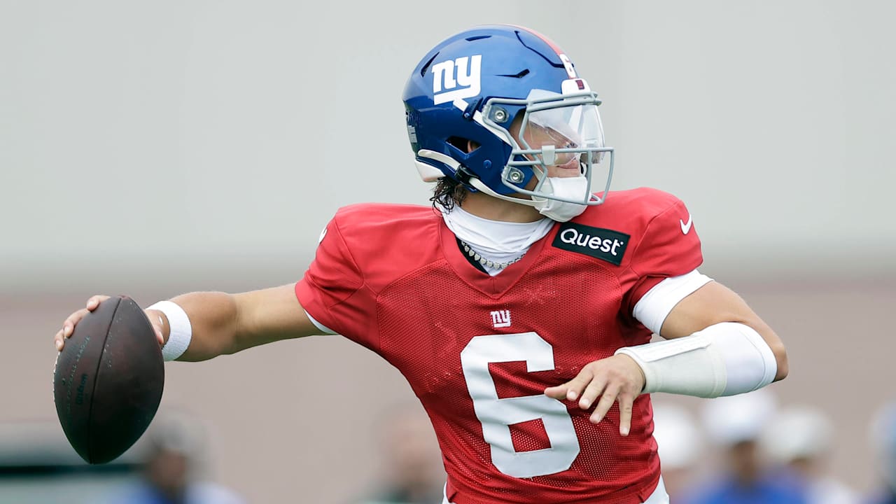Jovem quarterback Jaxson Dart demonstra evolução no treinamento dos Giants