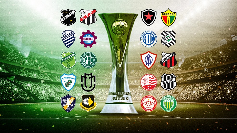 Clubes da Série C 2025 (Foto: Arte / ge)