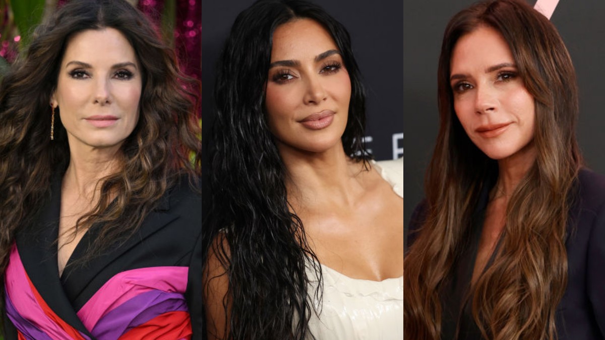Sandra Bullock, Kim Kardashian e Victoria Beckham. (Foto: Getty Images)