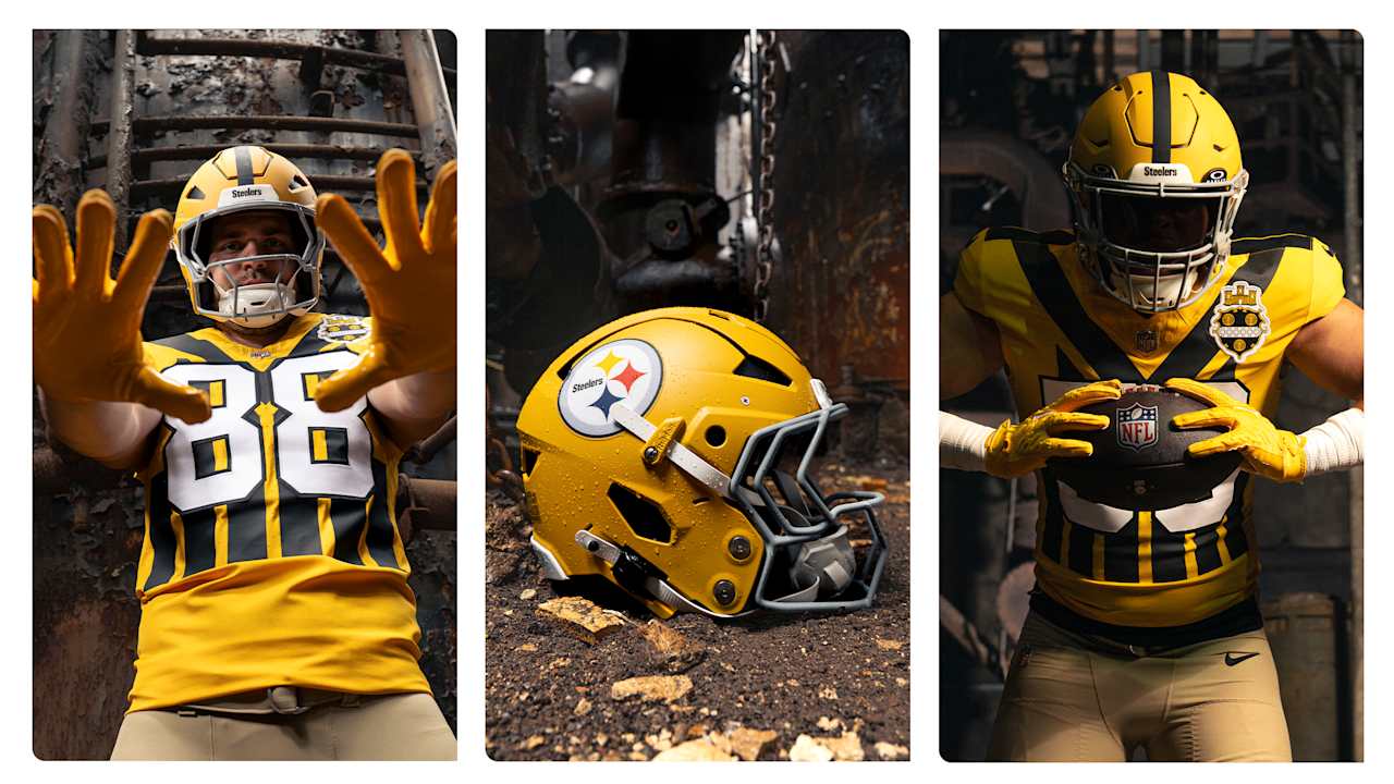 Steelers usam uniformes retrô de 1933 contra os Packers na Semana 8