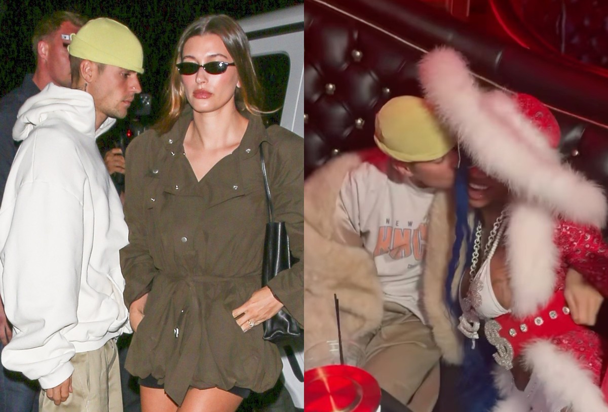 Justin Bieber é filmado em clube de striptease depois de jantar com a esposa (Foto: The Grosby Group e Reprodução/Instagram)