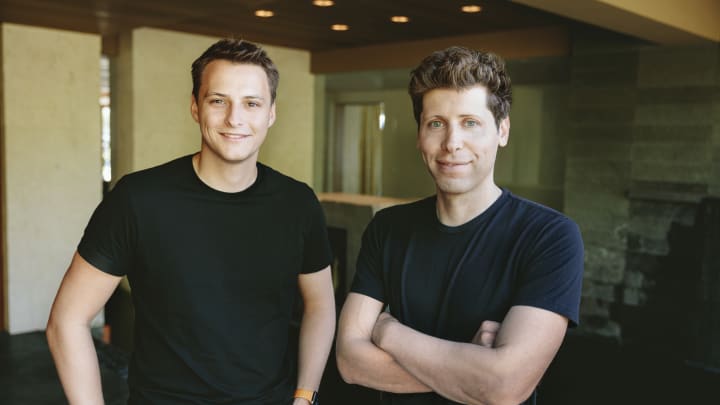 Co-fundadores da Worldcoin, Sam Altman e Alex Blania. (Foto: Worldcoin)