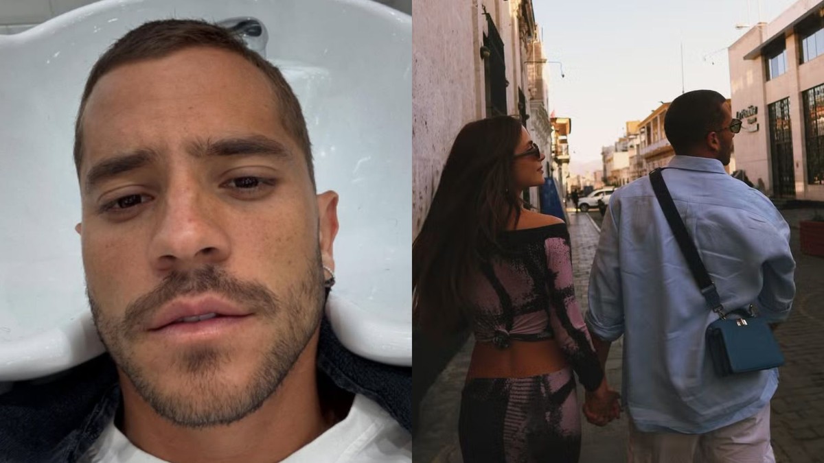 A imagem viralizou: Jade Picon de mãos dadas com André Lamoglia em uma trilha no Peru. (Foto: Reprodução/Redes sociais)