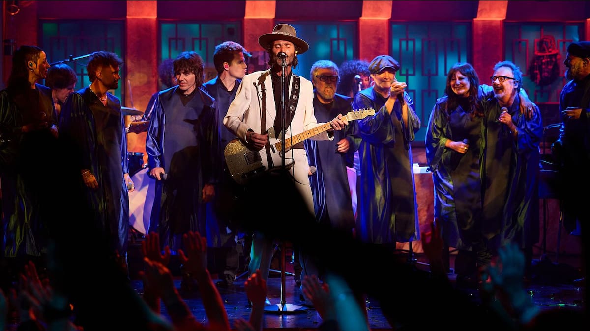 Leiva durante sua atuação de 'La Revuelta' (Foto: La 1)