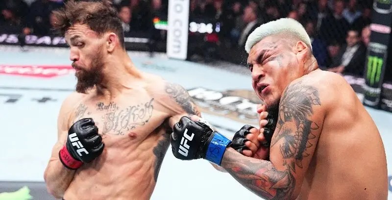 Mauricio Ruffy derrotou James Llontop na decisão unânime no UFC 309. (Foto: UFC News)